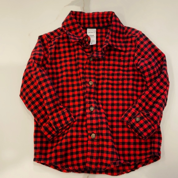 Carter's Other - Carter’s Boys Flannel Button Down Shirt Size 18M